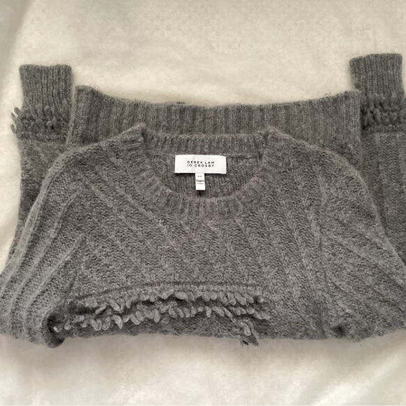 Derek Lam Alpaca Blend Fringe Detail Sweater, Size XS-S - Picture 4 of 6
